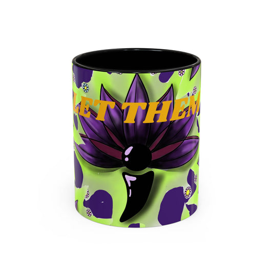 Vibrant Flower Accent Coffee Mug - 11oz & 15oz Semicolon Let Them Design