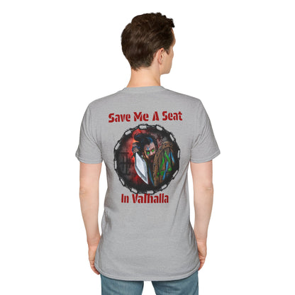 Viking Warrior T-Shirt — "Violence Is Always An Option" / "Save Me A Seat In Valhalla"