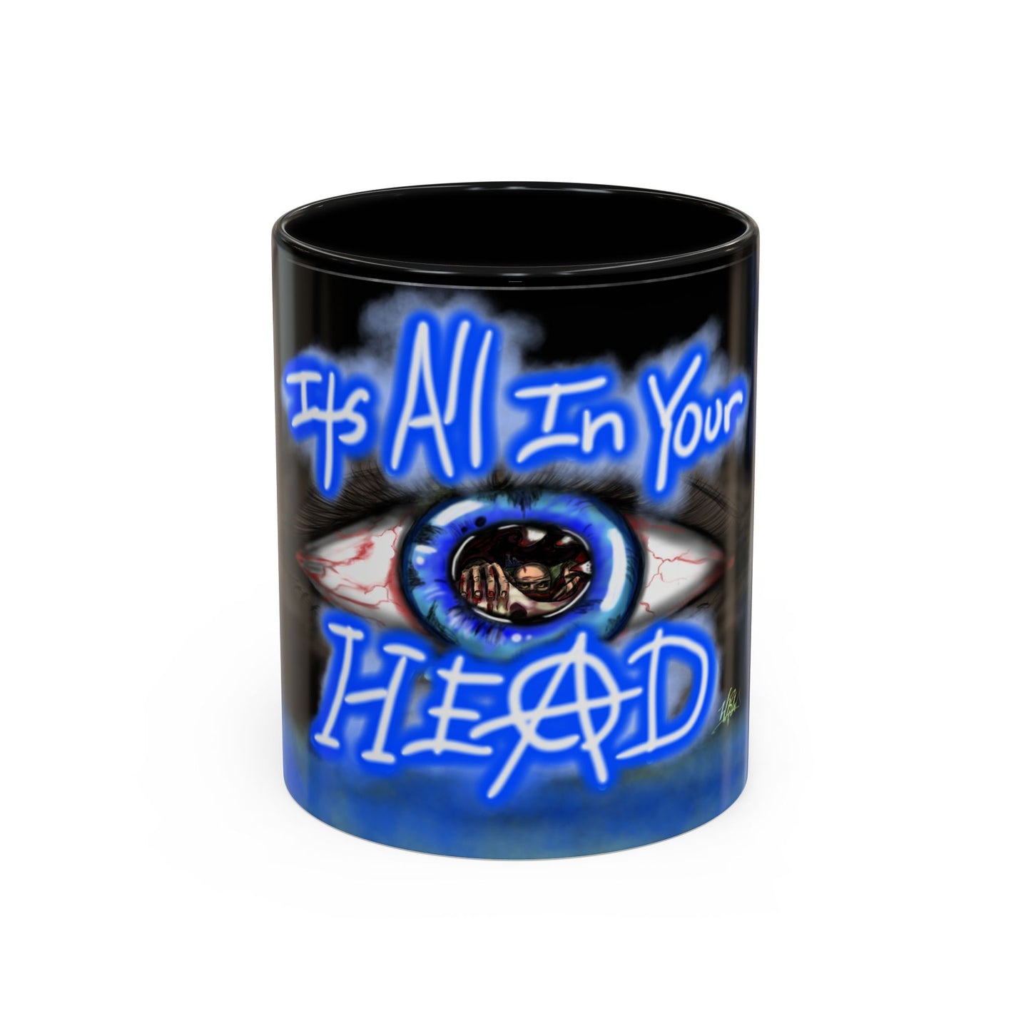 All In Your Head Accent Coffee Mug - Unique Gift for Coffee Lovers