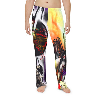 Ethereal Wings Men's Pajama Pants, Fantasy Sleepwear, Unique Loungewear, Gift for Him, Gothic Homewear, Bold Art Sleep Pants