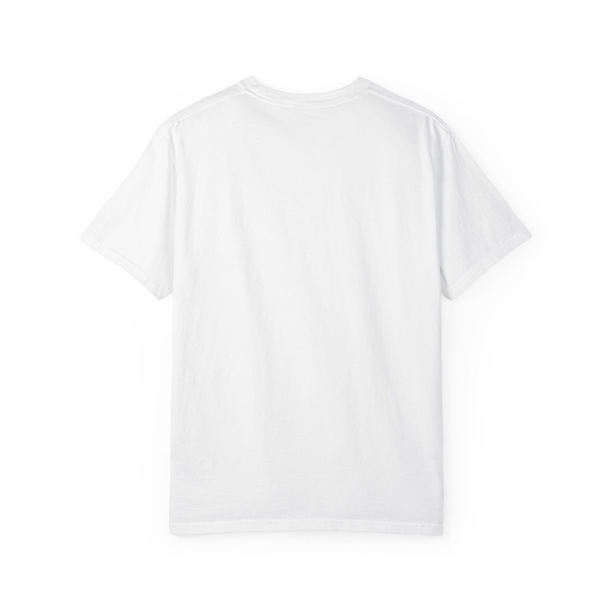 Dreaming of Chaos heavyweight tee — white, back view