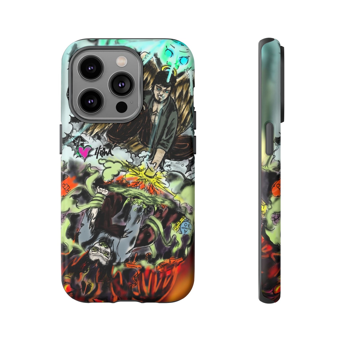 Tough Cases Phone Case, Edgy Art Phone Cover, Unique Gift for Him, Phone Accessories, Halloween Decor