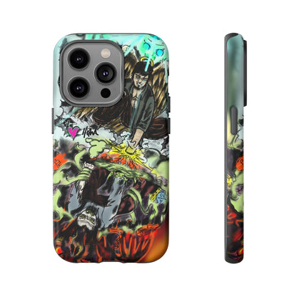 Tough Cases Phone Case, Edgy Art Phone Cover, Unique Gift for Him, Phone Accessories, Halloween Decor