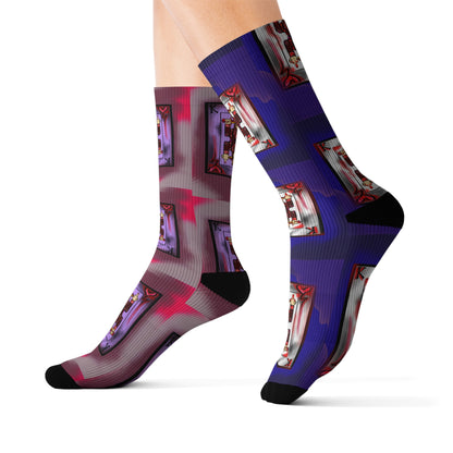 Unique Sublimation Socks - Artistic Design for Creative Souls