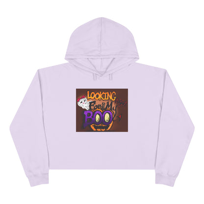 Halloween Crop Hoodie - Looking for My Boo, Spooky Fashion, Women's Clothing, Party Outfit, Cozy Fall Wear