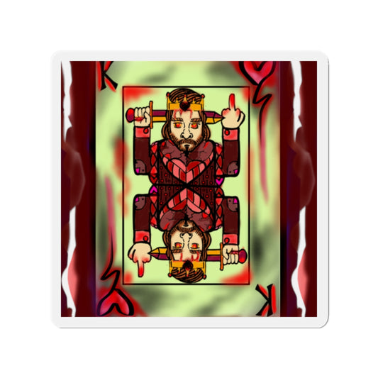 Rebel King Die-Cut Magnet | Funky Card Design for Home Decor & Gifts