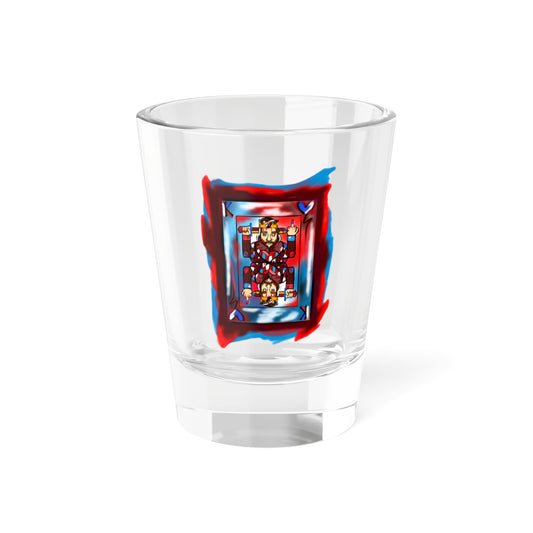Patriotic 4th of July  Shot Glass, Colorful Party Glass, Fun Gift, Unique Home Bar Decor, Celebration Essential, Collectible Drinkware