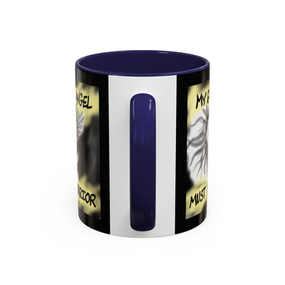 Guardian Angel Warrior Coffee Mug, Spiritual Gift, Protector Mug, Angel Decor, Cosy Homeware, Inspirational Quote