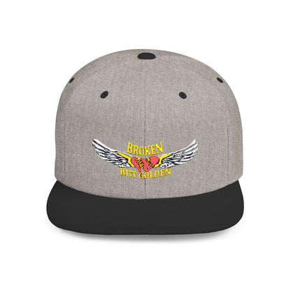 Unique Flat Bill Snapback Hat, Trendy Cap for Streetwear, Graphic Design Hat, Gift for Him, Cool Fashion Accessory