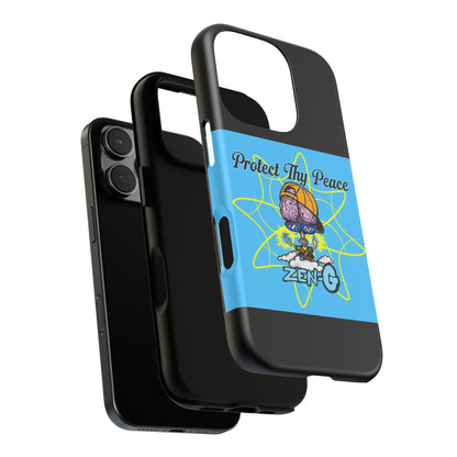 Protect Thy Peace Phone Case, Zen G Tough Case for Stress Relief, Unique Phone Accessory, Holiday Gift, Vibrant Design