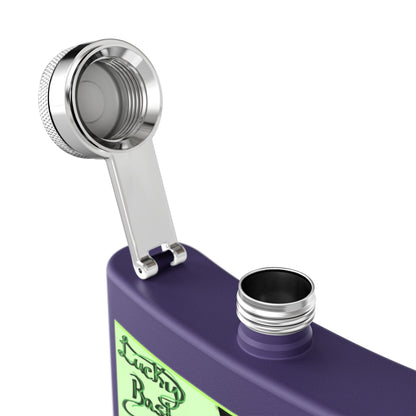 Lucky Bastard Flask - 6oz Stainless Steel Hip Flask with Artwork