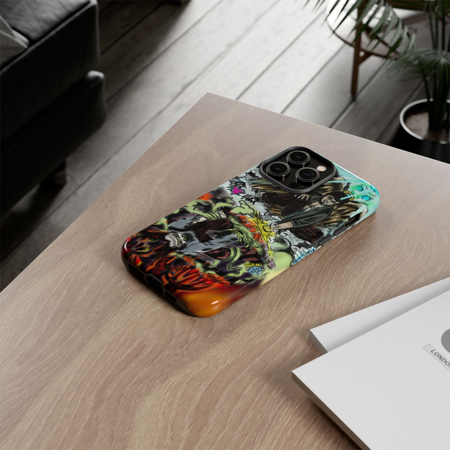 Tough Cases Phone Case, Edgy Art Phone Cover, Unique Gift for Him, Phone Accessories, Halloween Decor