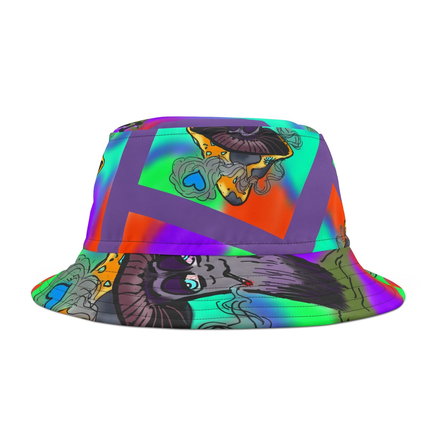 Colorful Abstract Bucket Hat, Trendy Accessories for Outdoor Fun, Summer Fashion, Festival Gear, Artistic Headwear, Unique Gifts
