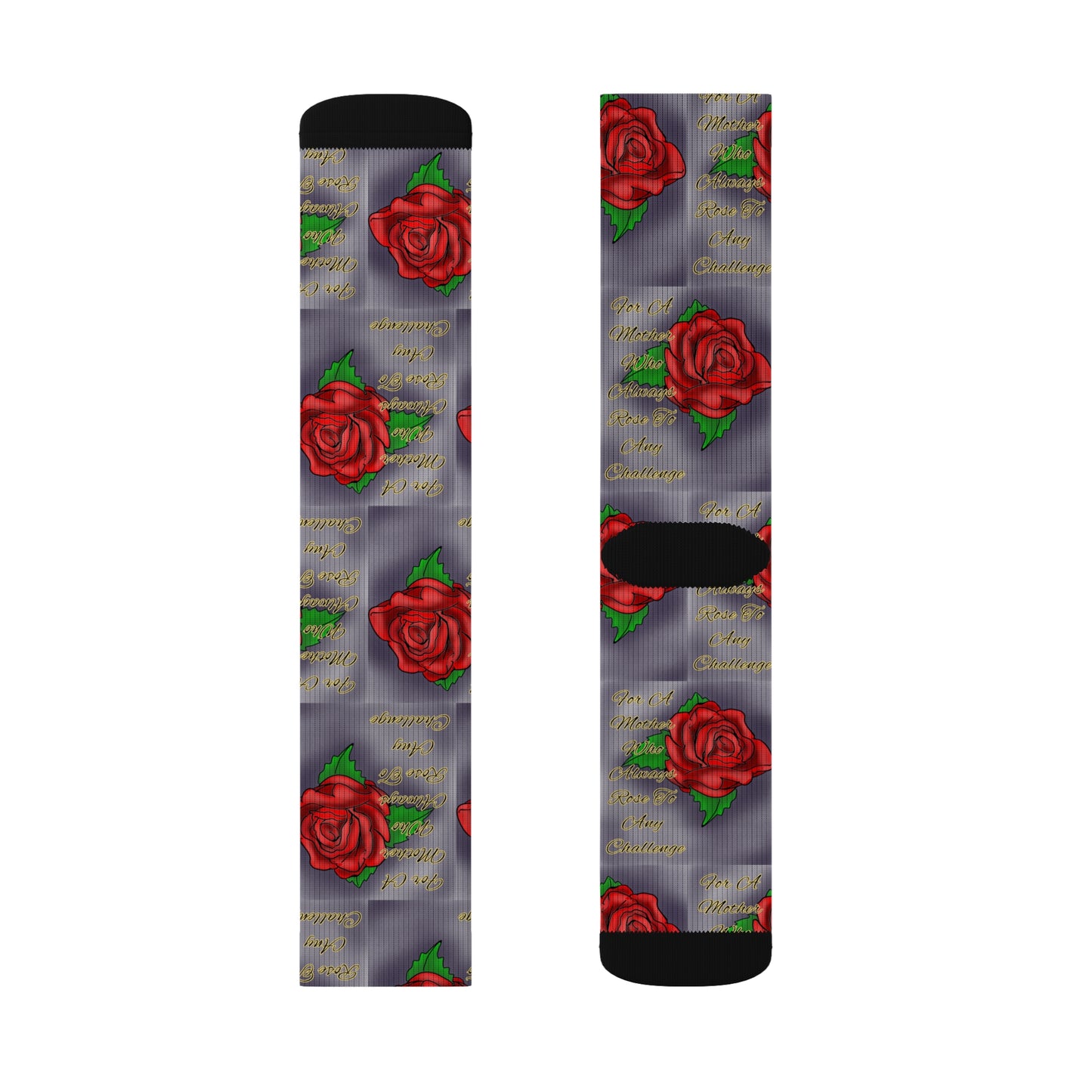 Rose Pattern Sublimation Socks | Cute Gift for Flower Lovers, Unique Fashion Accessory, Cozy Home Wear, Perfect for Birthdays, Floral Design