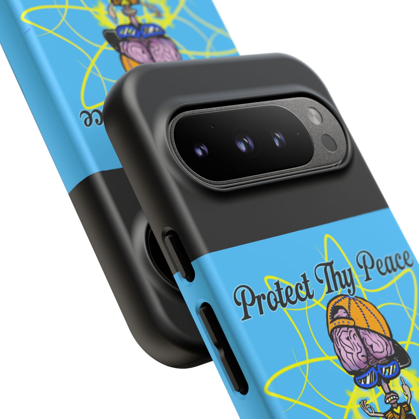 Protect Thy Peace Phone Case, Zen G Tough Case for Stress Relief, Unique Phone Accessory, Holiday Gift, Vibrant Design