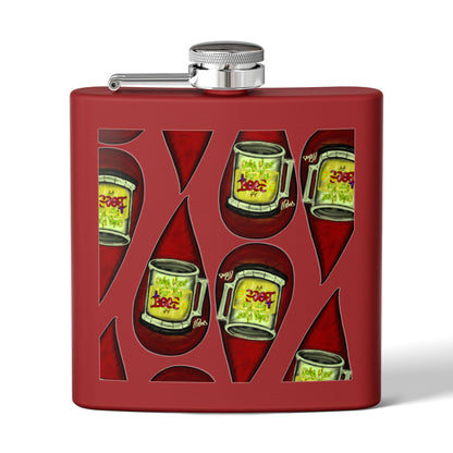 Vibrant Party Flask, Perfect Gift for Celebrations, Tailgating, Gifts for Him, Fun Accessories, Unique Beverage Container