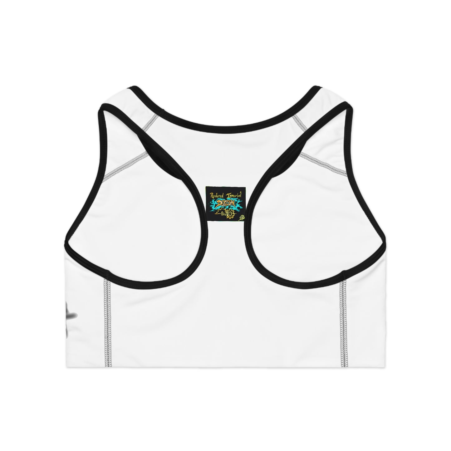 Floral Sports Bra with Cardinal Design, Activewear, Workout Top, Fitness Apparel, Gift for Her, Floral Print Sports Bra