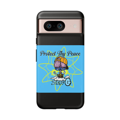 Protect Thy Peace Phone Case, Zen G Tough Case for Stress Relief, Unique Phone Accessory, Holiday Gift, Vibrant Design