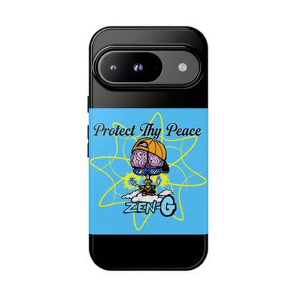 Protect Thy Peace Phone Case, Zen G Tough Case for Stress Relief, Unique Phone Accessory, Holiday Gift, Vibrant Design
