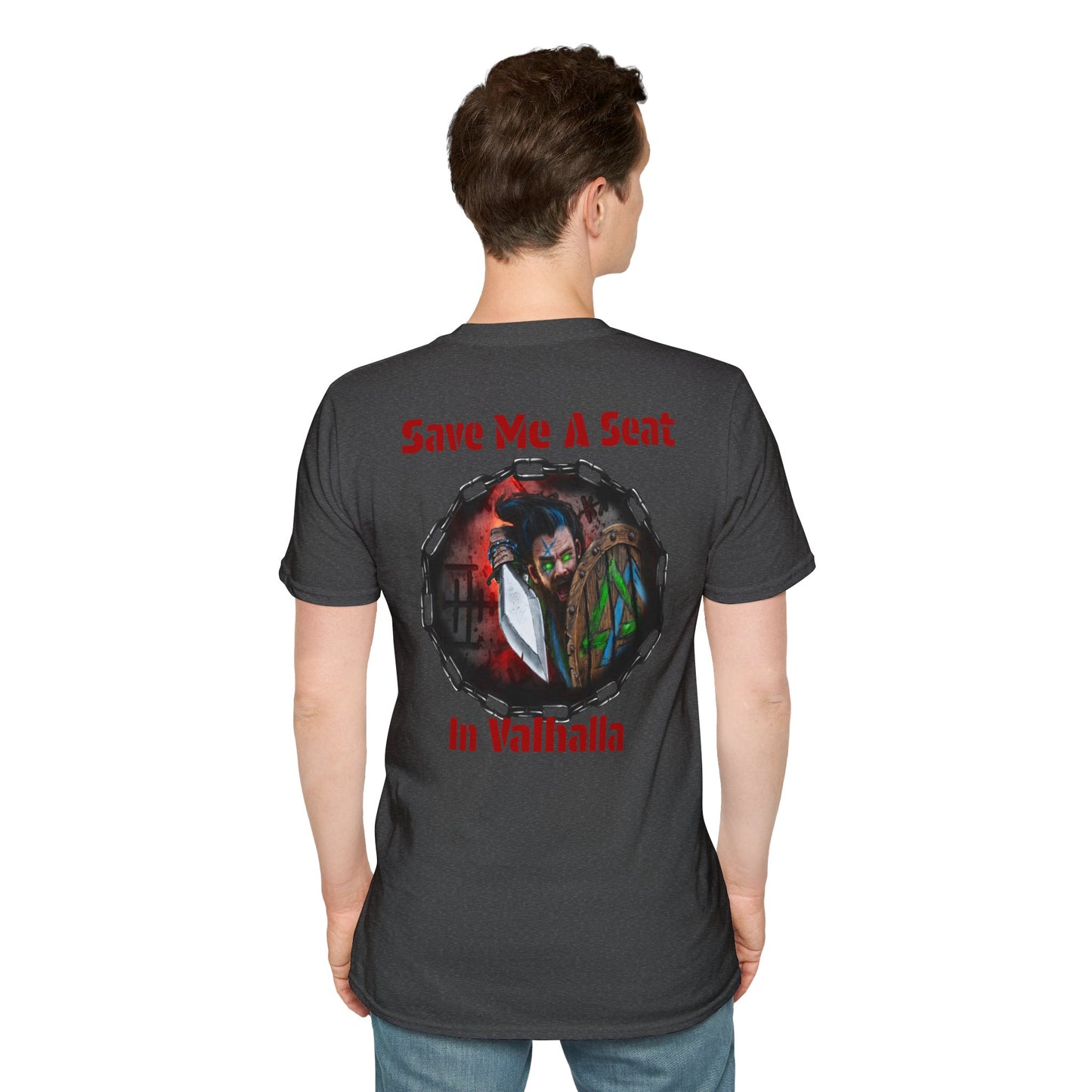 Viking Warrior T-Shirt — "Violence Is Always An Option" / "Save Me A Seat In Valhalla"