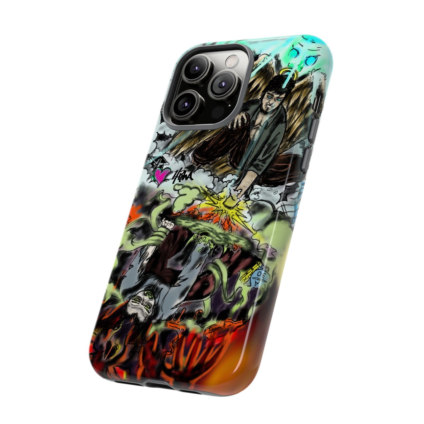 Tough Cases Phone Case, Edgy Art Phone Cover, Unique Gift for Him, Phone Accessories, Halloween Decor