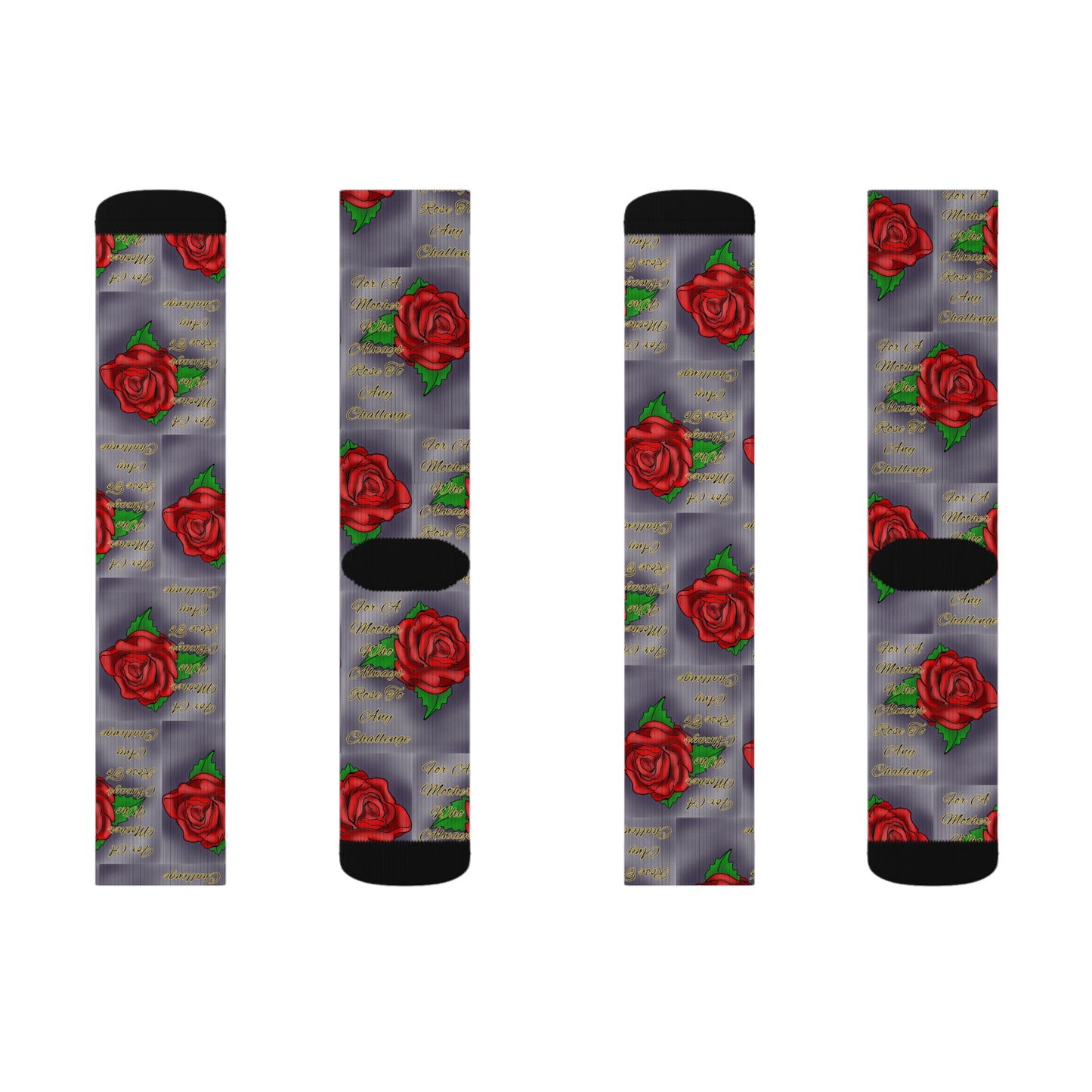 Rose Pattern Sublimation Socks | Cute Gift for Flower Lovers, Unique Fashion Accessory, Cozy Home Wear, Perfect for Birthdays, Floral Design