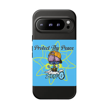Protect Thy Peace Phone Case, Zen G Tough Case for Stress Relief, Unique Phone Accessory, Holiday Gift, Vibrant Design