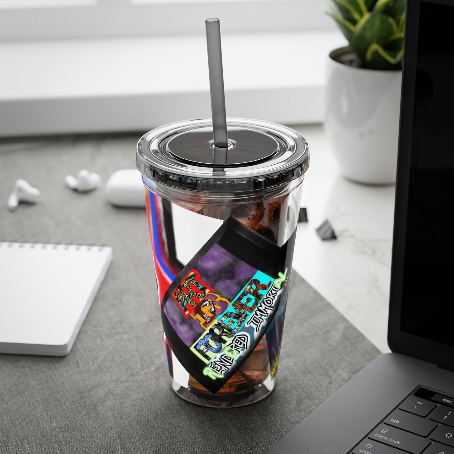 Sunsplash Tumbler with Straw, 16oz