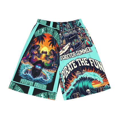 Pirate The Fun Forever Summer Shorts — Tropical Skeleton Surf AOP