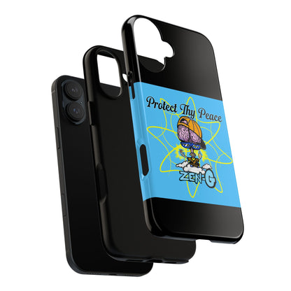 Protect Thy Peace Phone Case, Zen G Tough Case for Stress Relief, Unique Phone Accessory, Holiday Gift, Vibrant Design