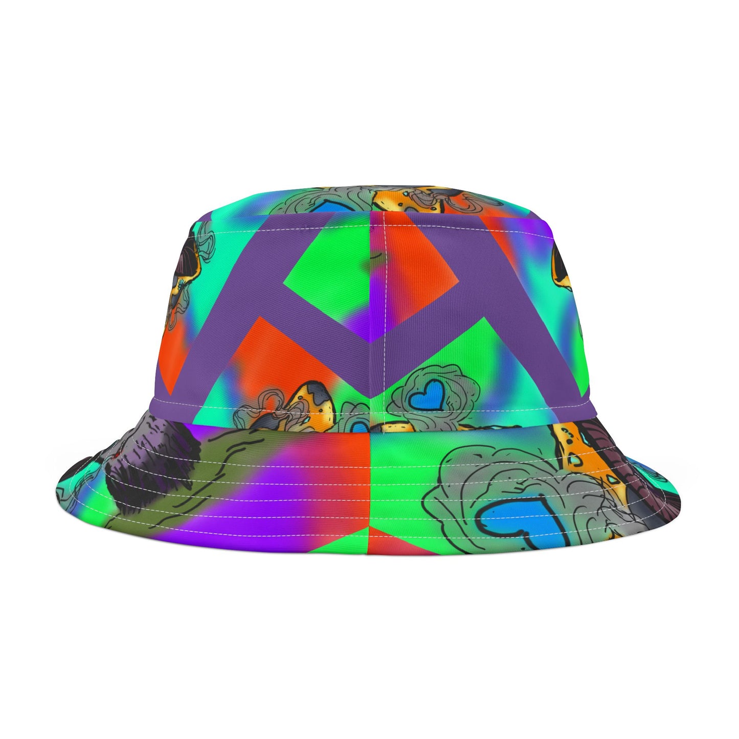 Colorful Abstract Bucket Hat, Trendy Accessories for Outdoor Fun, Summer Fashion, Festival Gear, Artistic Headwear, Unique Gifts