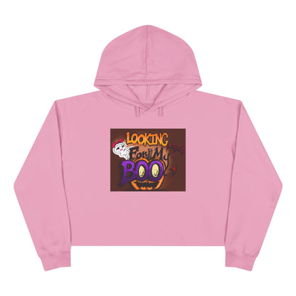 Halloween Crop Hoodie - Looking for My Boo, Spooky Fashion, Women's Clothing, Party Outfit, Cozy Fall Wear