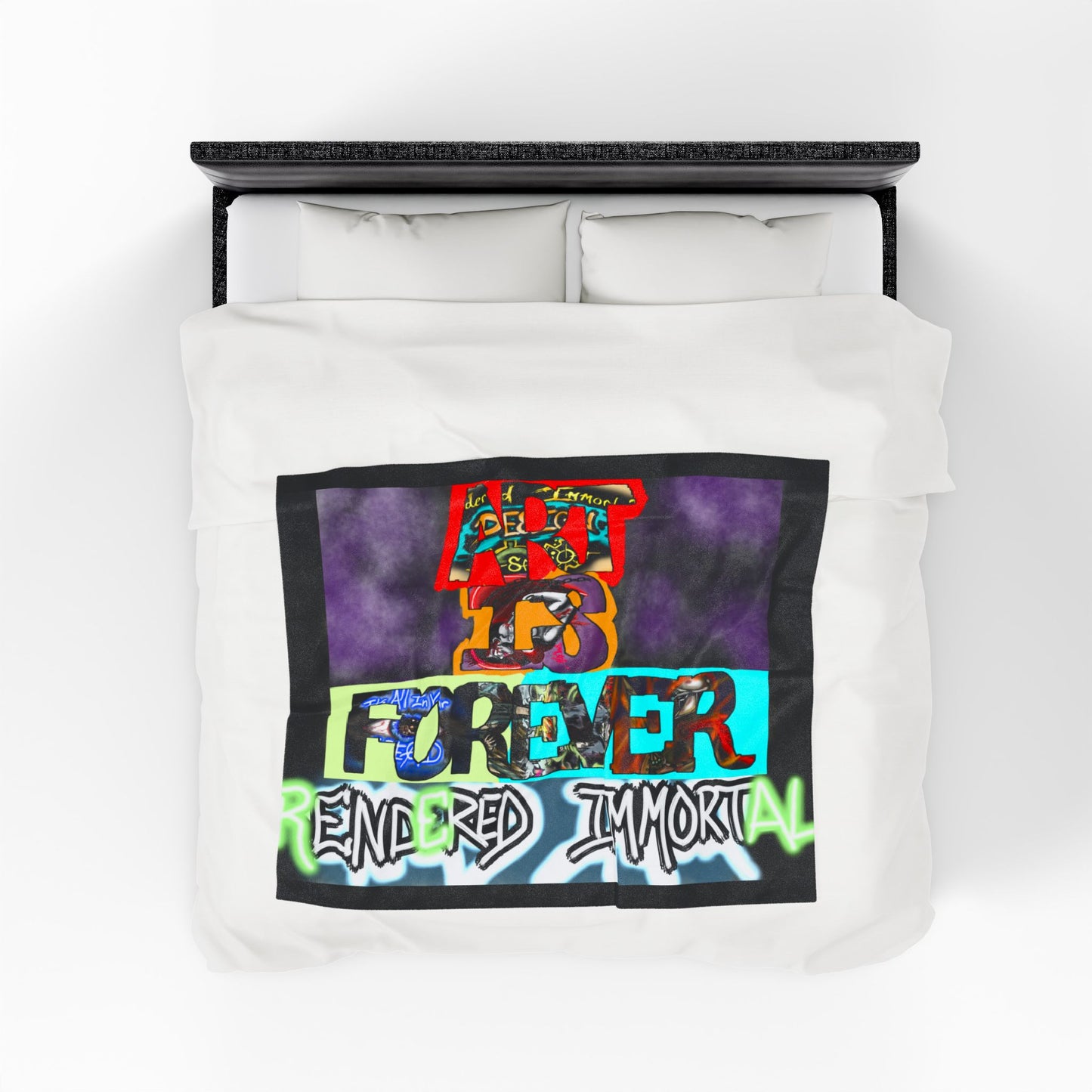 Cozy Velveteen Plush Blanket - Funky Graphic Throw for Chill Evenings, Gifts for Gamers, Home Decor Essentials