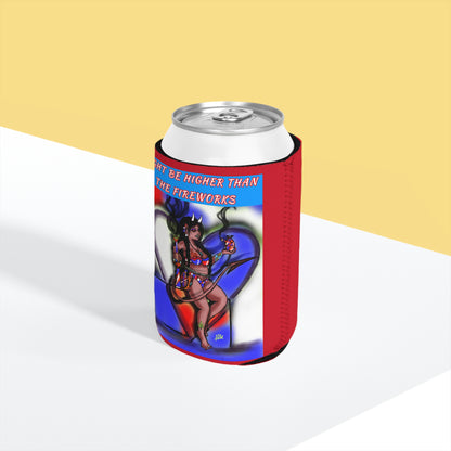 Summer Vibes Can Cooler Sleeve, Fun Beverage Holder, Party Favor, Fourth of July Gift, BBQ Essential, Festival Fun