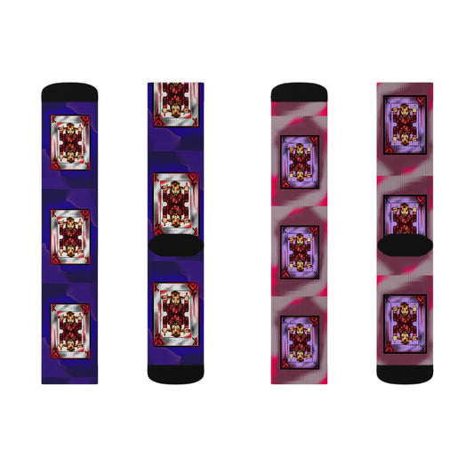 Unique Sublimation Socks - Artistic Design for Creative Souls