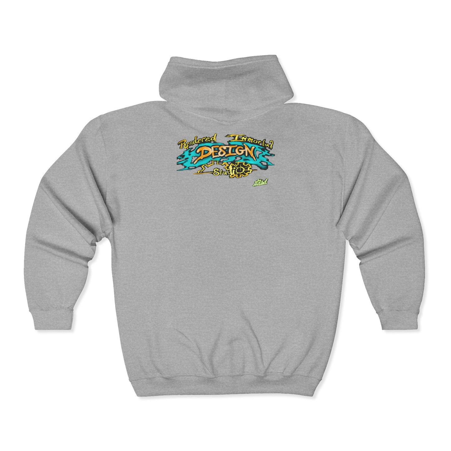 Beautiful Nightmare Zip-Up Hoodie | Unisex Heavy Blend Sweatshirt for Halloween, Cozy Layer, Lounge Wear, Gift for Spooky Season
