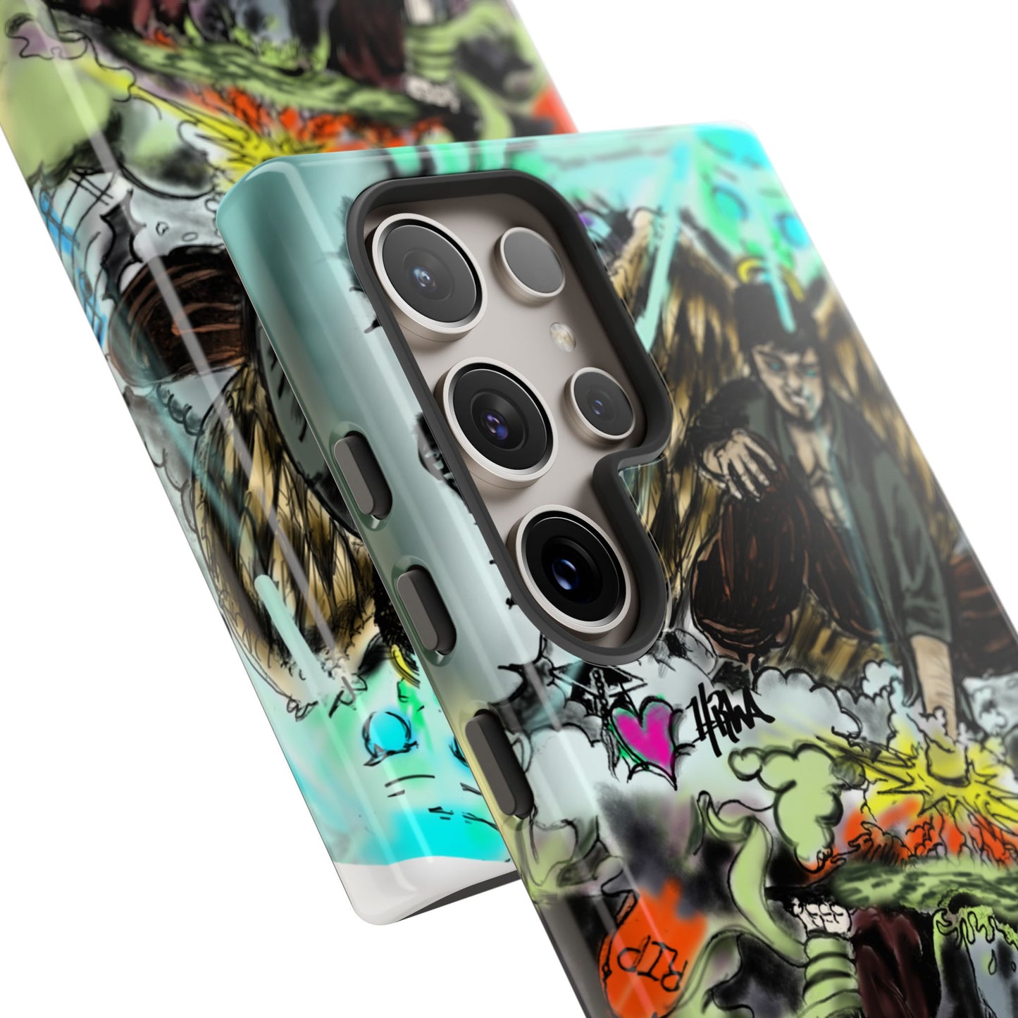 Tough Cases Phone Case, Edgy Art Phone Cover, Unique Gift for Him, Phone Accessories, Halloween Decor