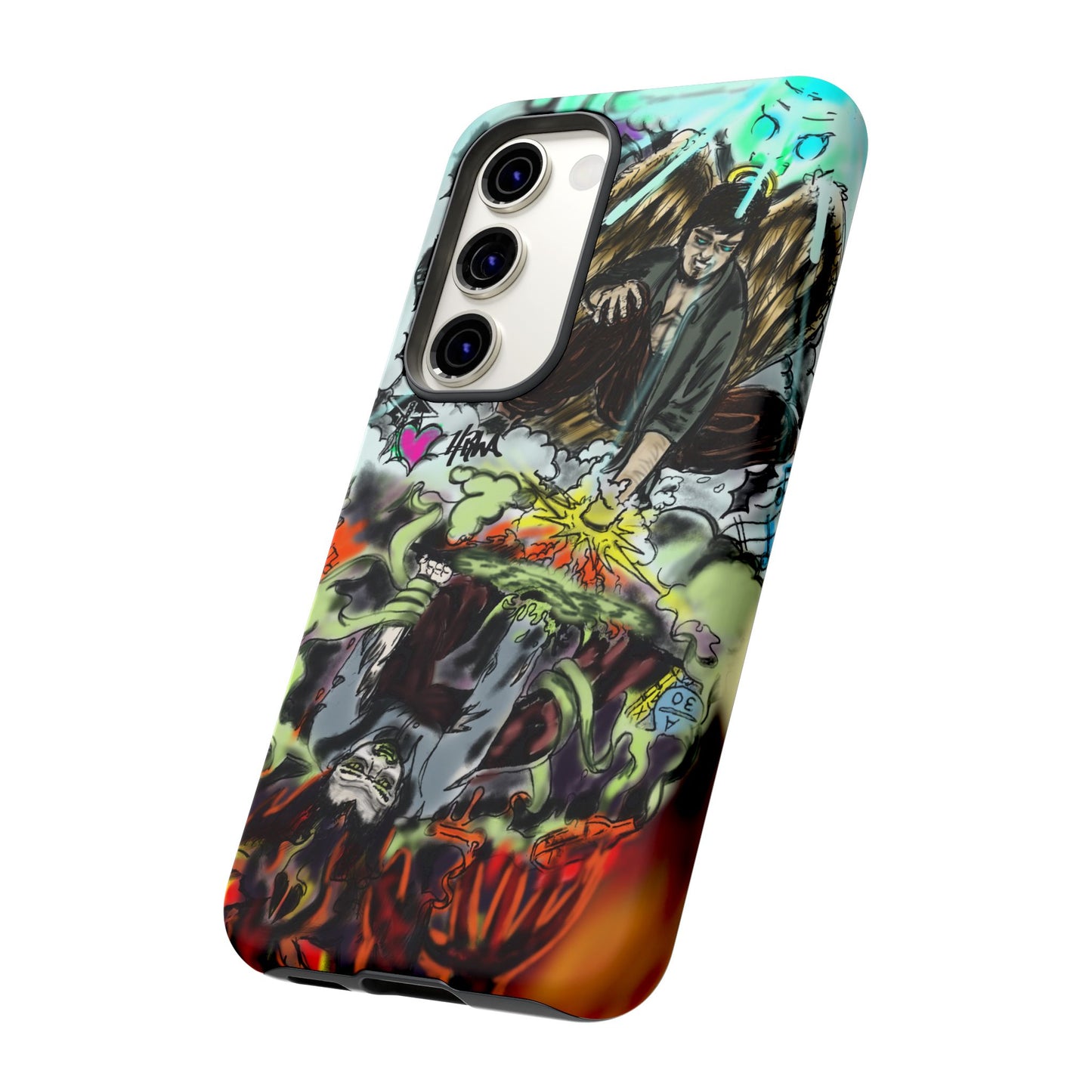 Tough Cases Phone Case, Edgy Art Phone Cover, Unique Gift for Him, Phone Accessories, Halloween Decor