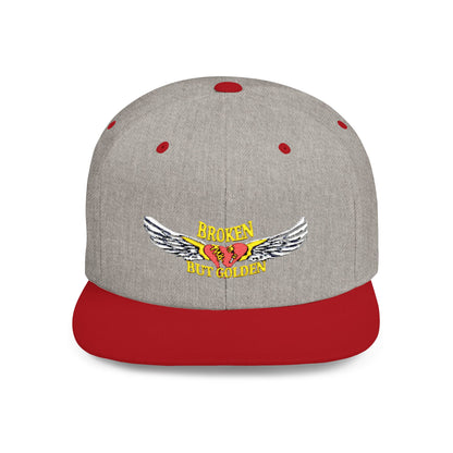 Unique Flat Bill Snapback Hat, Trendy Cap for Streetwear, Graphic Design Hat, Gift for Him, Cool Fashion Accessory