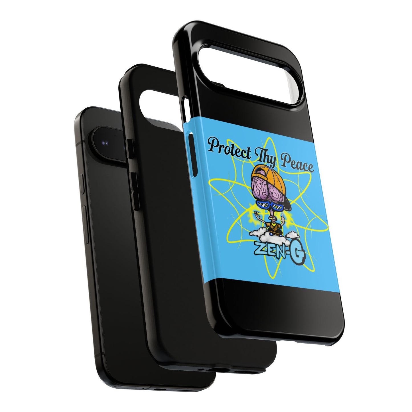 Protect Thy Peace Phone Case, Zen G Tough Case for Stress Relief, Unique Phone Accessory, Holiday Gift, Vibrant Design