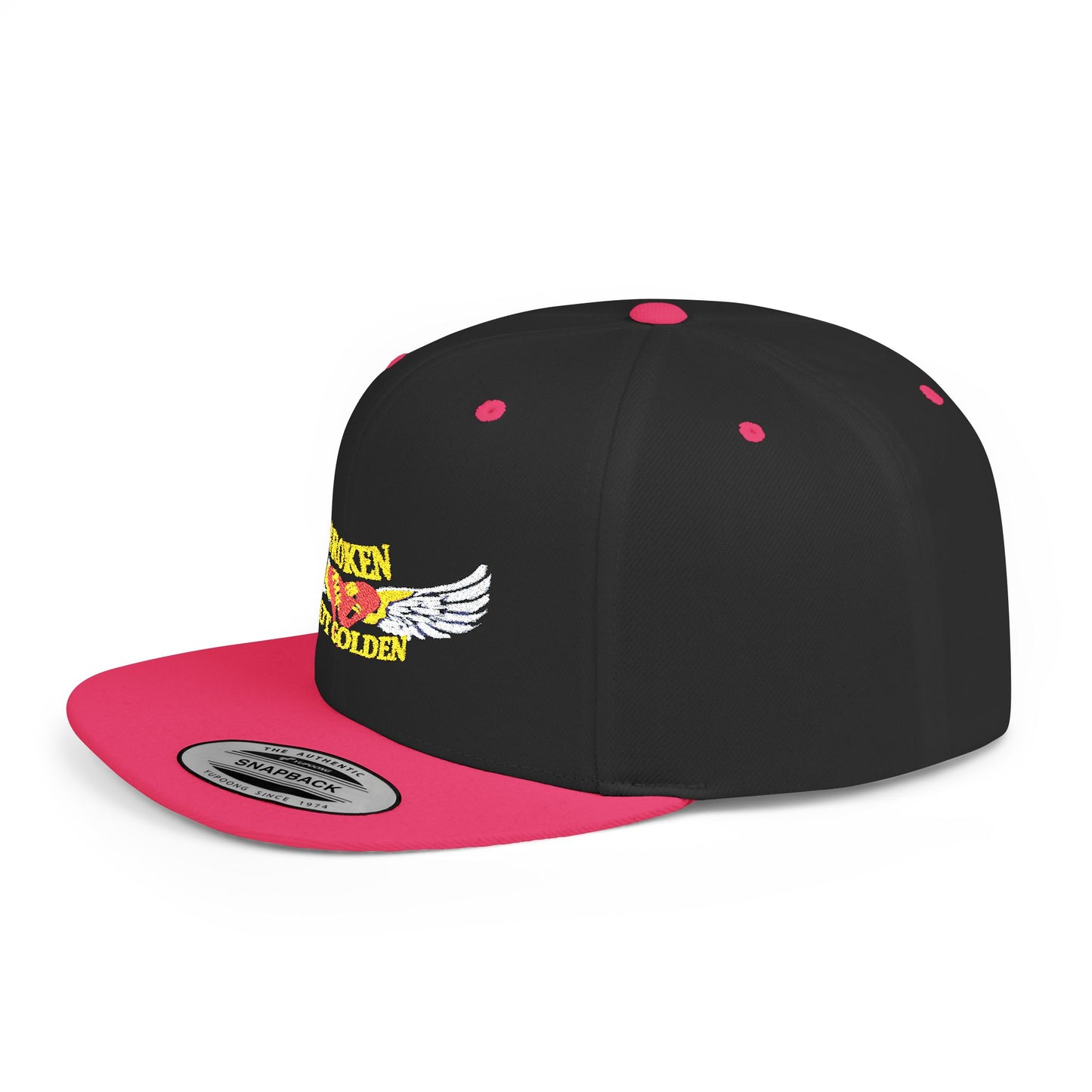 Unique Flat Bill Snapback Hat, Trendy Cap for Streetwear, Graphic Design Hat, Gift for Him, Cool Fashion Accessory