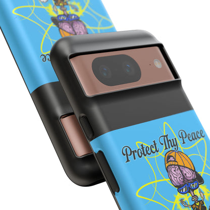 Protect Thy Peace Phone Case, Zen G Tough Case for Stress Relief, Unique Phone Accessory, Holiday Gift, Vibrant Design