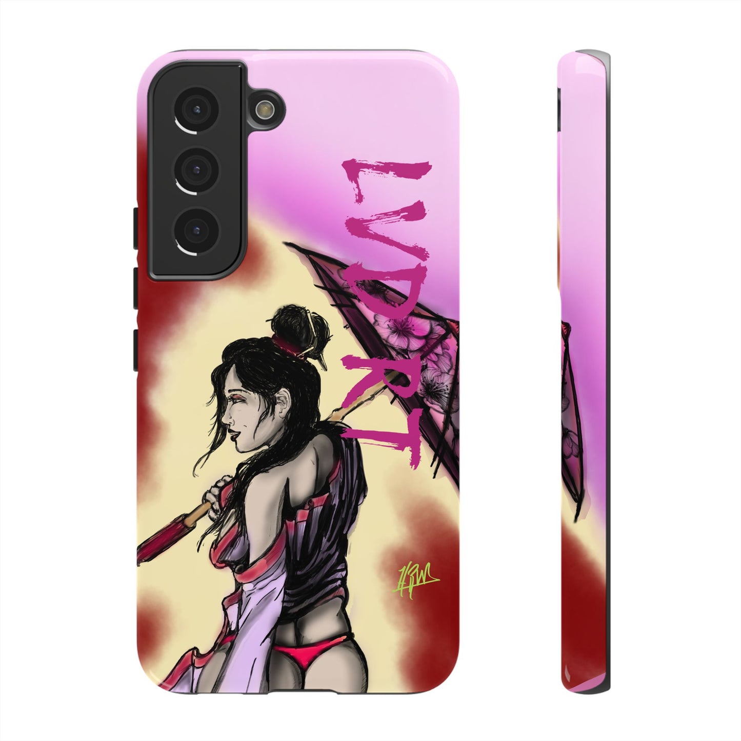 Phone Case with Bold Art, Tough Phone Cover, Unique Smartphone Case, Gift for Her, Aesthetic Tech Accessories