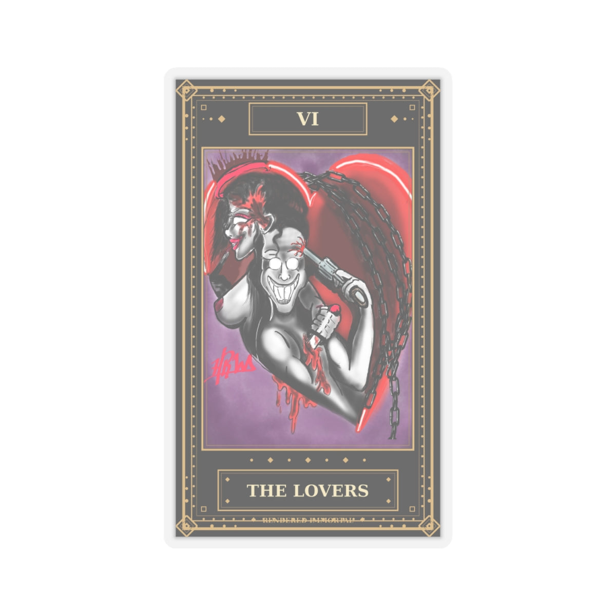 The Lovers Tarot Sticker — The Immortal Arcana