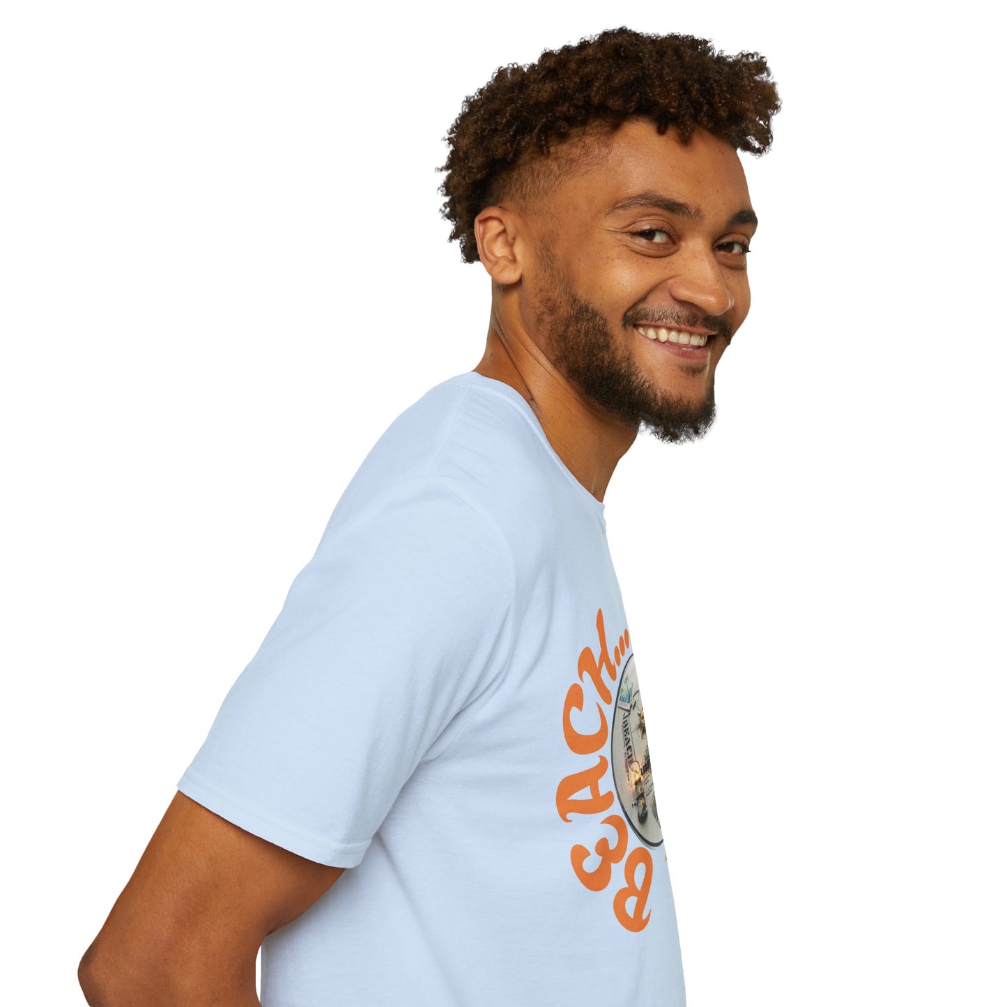Beach Vibe Graphic T-Shirt — "Beach...Son of a" Retro Surf Design