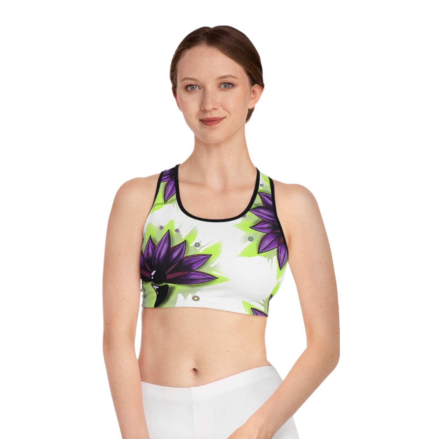 Vibrant Floral Sports Bra – Workout & Activewear for Yoga, Fitness, and Everyday Comfort