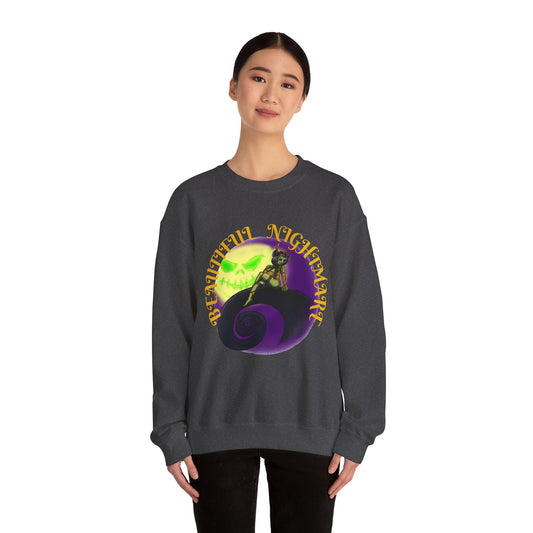 Spooky Vibes Unisex Crewneck Sweatshirt - Perfect for Halloween, Casual Wear, Gift for Fans, Cozy Fall Outfit, Nightmare Design