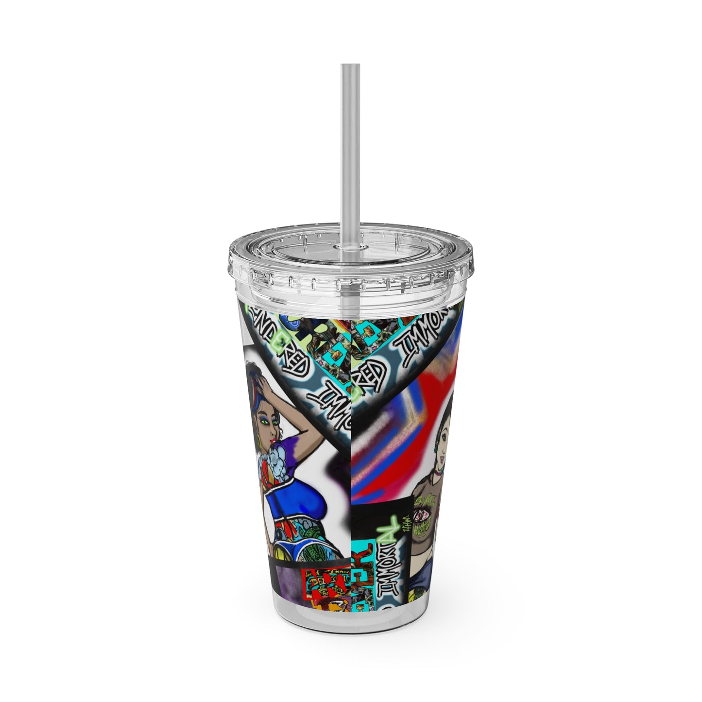 Sunsplash Tumbler with Straw, 16oz
