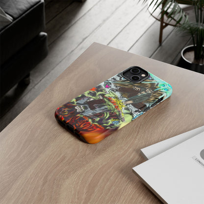Tough Cases Phone Case, Edgy Art Phone Cover, Unique Gift for Him, Phone Accessories, Halloween Decor