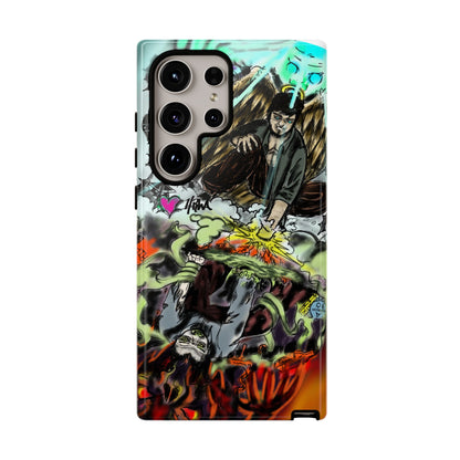 Tough Cases Phone Case, Edgy Art Phone Cover, Unique Gift for Him, Phone Accessories, Halloween Decor